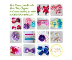 Hairbows, headbands, hair clips and hair ties For sale as low as 35PHP