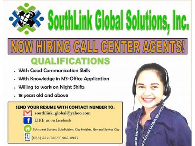 Urgent hiring! Call center Agents!!
