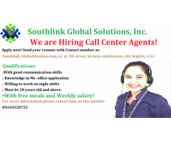 Immediate hiring for Call center Agents!